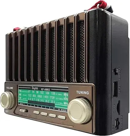 Radio Recargable con Panel Solar y Potente Reflector (Florencia)/FM/AM/Bluetooth/SW KTF-1428