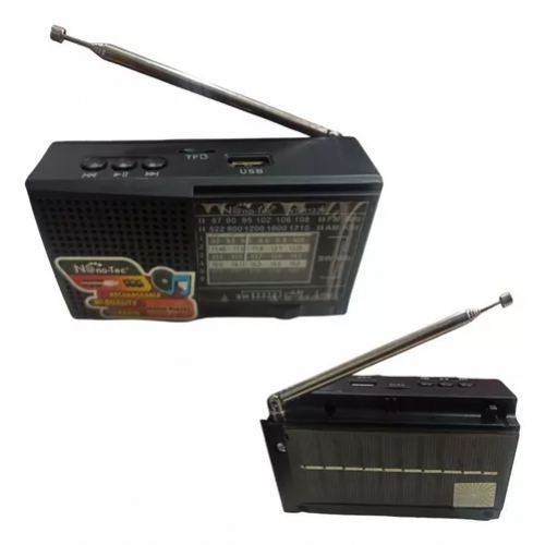 Radio Recargable AM/FM con bluetooth y panel solar -nuevo fox