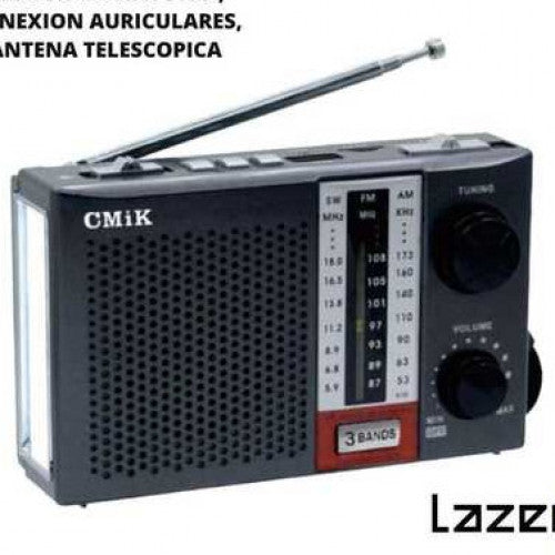 Mini Radio portable con linterna y audífonos FoxTech