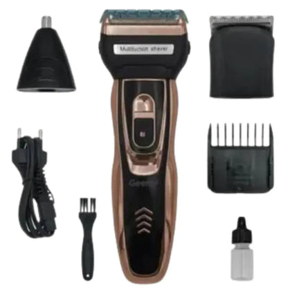 Barbera recargable 3 en 1 para cabello y barba + Depilador de nariz y oídos  - Geemy 3 en 1 tk