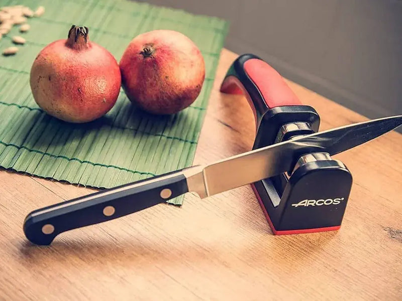 Afilador De Cuchillos Acero Mango Ergonomico Antideslizante - Tecnoventas