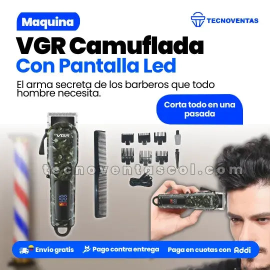 🔥 Máquina inalámbrica VGR Force Original 🔥 + GRATIS Navaja barbera🧔🏻🤯 tk