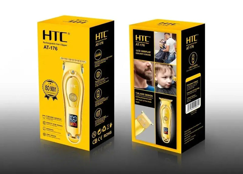 Máquina corta todo inalámbrica  Turbo GOLD  ORIGINAL con Pantalla LED uso profesional o casero HTC + Navaja de Afeitar GRATIS