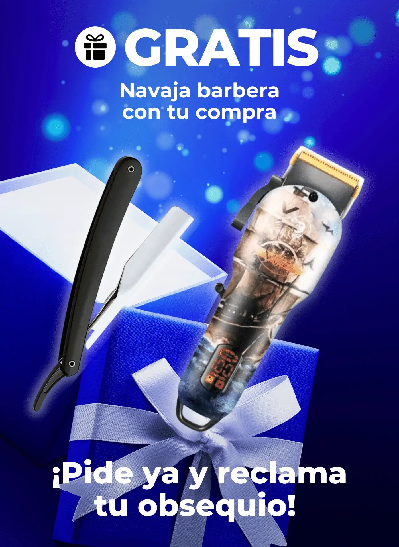 Máquina Original VGR® Ranger con Pantalla LED inalámbrica recargable, cuchillas GOLD- GRATIS NAVAJA