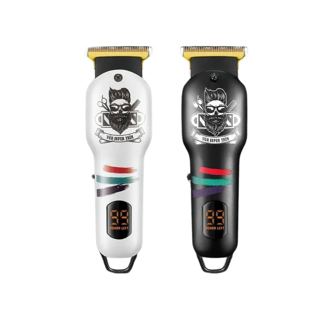 Máquina corta todo inalámbrica VGR Barber ORIGINAL con Pantalla LED uso profesional o casero + Navaja de Afeitar GRATIS