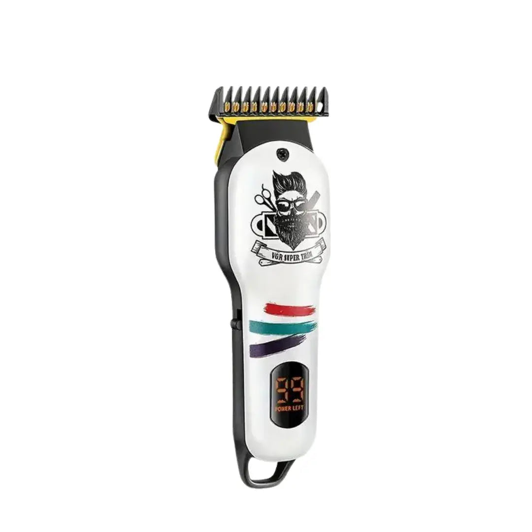 Máquina corta todo inalámbrica VGR Barber ORIGINAL con Pantalla LED uso profesional o casero + Navaja de Afeitar GRATIS