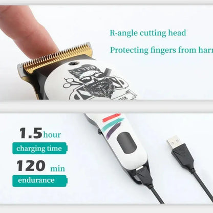 Máquina corta todo inalámbrica VGR Barber ORIGINAL con Pantalla LED uso profesional o casero + Navaja de Afeitar GRATIS