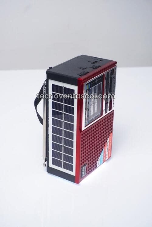 Radio Berlín con Panel solar, Power Bank, Reflector, Bluetooth, USB, SD - Tecnoventas