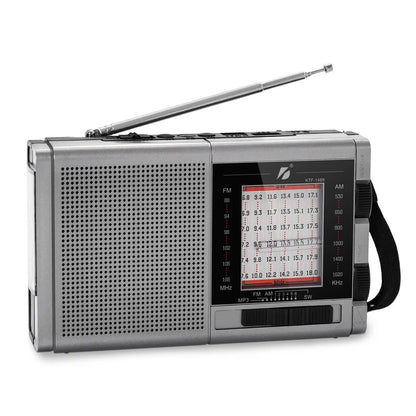 Radio solar Carga celular, con con reflector, AM, FM, SW, USB, SD, Bluetooth recargable (Radio Portugal)