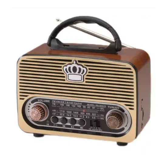 Radio Decorativo recargable /Power Bank (Carga Celulares) AM/FM/USB/SD/SW/BLUETOOTH (Radio super Clasic)