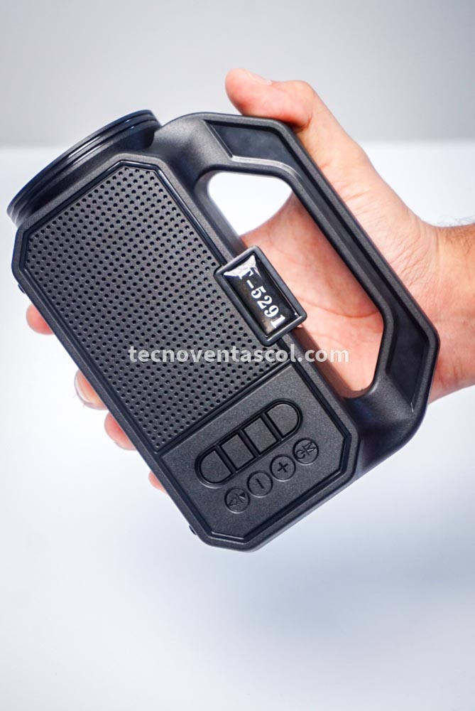 Radio Campi con Panel solar, Power Bank, Radio FM, Bluetooth, USB, SD, Linterna - Tecnoventas