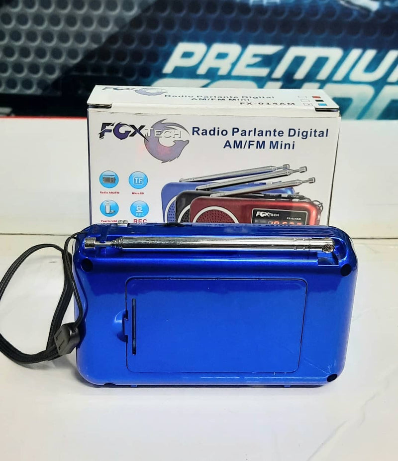 Radio portátil con linterna, FM, AM, USB, SD, batería recargable - Radio Nuevo Dubai - Tecnoventas