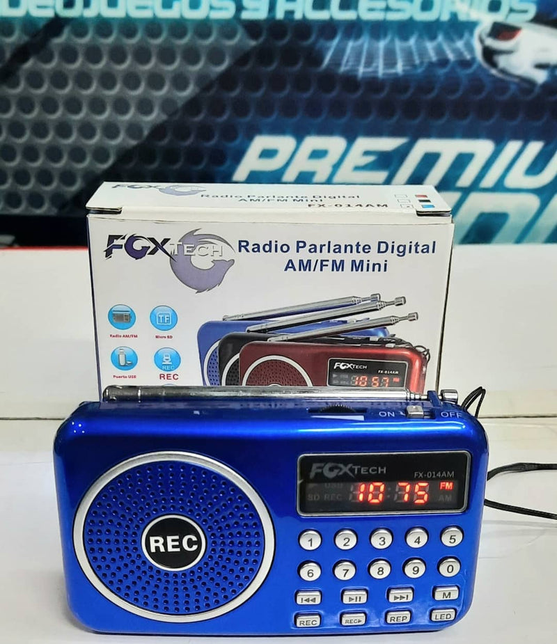 Radio portátil con linterna, FM, AM, USB, SD, batería recargable - Radio Nuevo Dubai - Tecnoventas