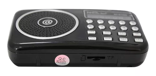 Radio portátil con linterna, FM, AM, USB, SD, batería recargable - Radio Nuevo Dubai - Tecnoventas