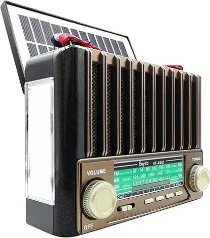 Radio Recargable con Panel Solar y Potente Reflector (Florencia)/FM/AM/Bluetooth/SW  KTF-1428