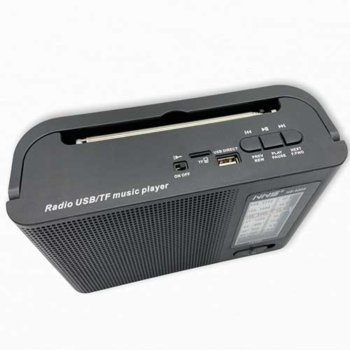 Radio New Solar Black con panel solar, Powerbank, Reflector, Bluetooth, USB, SD - Tecnoventas