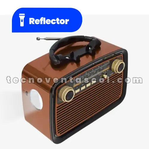 ¡La compañía perfecta! Radio Carga celular, con reflector, AM, FM, SW, USB, Bluetooth recargable + Reloj despertador GRATIS (Radio Francia)