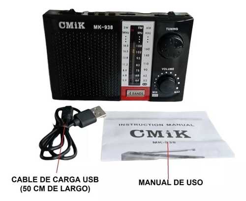 Mini Radio portable con linterna y audífonos AM/FM/SW/MP3/USB/SD/BLUETOOTH/POWER BANK $89.900 ENVÍO GRATIS PAGO CONTRA ENTREGA - Tecnoventas