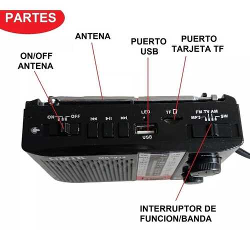 Mini Radio portable con linterna y audífonos AM/FM/SW/MP3/USB/SD/BLUETOOTH/POWER BANK $89.900 ENVÍO GRATIS PAGO CONTRA ENTREGA - Tecnoventas