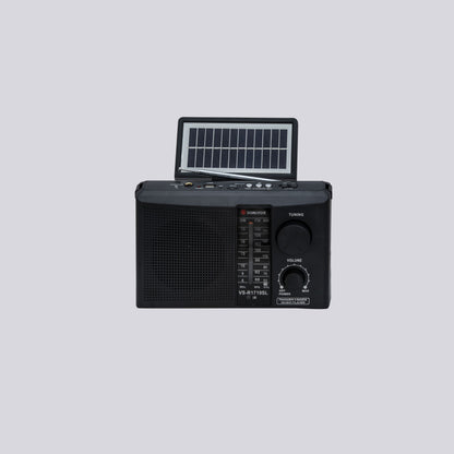 ☀️Radio solar Premium portátil con control remoto, entrada Karaoke,  carga celulares, Reflector /AM/FM/SW/ USB/MP3/Bluetooth/ audífonos tk