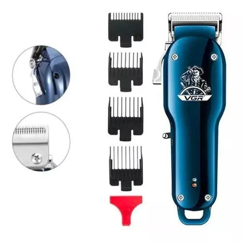 Máquina recortadora de cabello inalámbrica recargable VGR ORIGINAL- uso profesional o casero. ocean + Navaja de Afeitar GRATIS