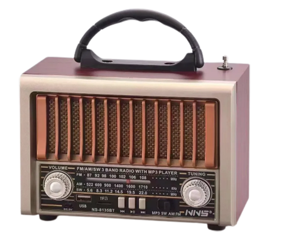 Radio Decorativo recargable /Power Bank (Carga Celulares) AM/FM/USB/SD/SW/BLUETOOTH (Radio Solar Grecia)