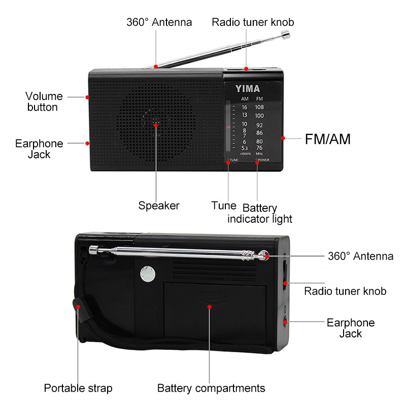 Radio FOX Portátil de Bolsillo Recargable AM/FM/SW/USB /MP3/Salida para audífonos/ LINTERNA $89.900 ENVÍO GRATIS - Tecnoventas