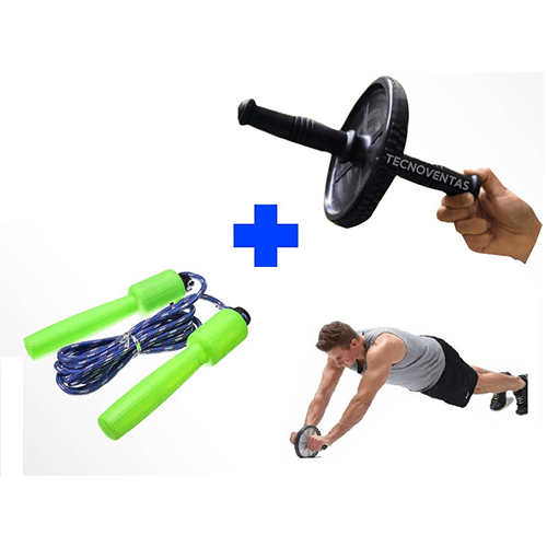 Kit Rueda abdominal + Cuerda de asalto - Tecnoventas