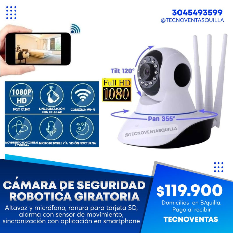 Cámara de seguridad robótica giratoria (ENVIO GRATIS) - Tecnoventas